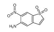 6-nitro-1,1-dioxo-1λ6-benzo[b]thiophen-5-ylamine结构式