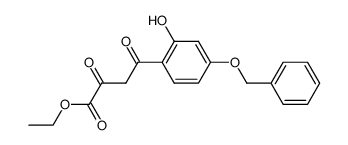 4-(4-benzyloxy-2-hydroxy-phenyl)-2,4-dioxo-butyric acid ethyl ester结构式