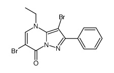 3,6-dibromo-4-ethyl-2-phenylpyrazolo[1,5-a]pyrimidin-7-one结构式