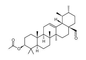 3β-acetoxyurs-12-en-28-al Structure