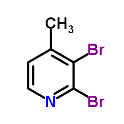 2,3-二溴-4-甲基吡啶结构式