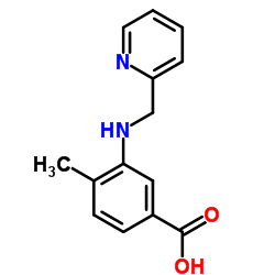 4-METHYL-3-((PYRIDIN-2-YLMETHYL)AMINO)BENZOIC ACID结构式