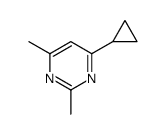 (9CI)-4-环丙基-2,6-二甲基嘧啶结构式
