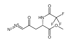 L-Norvaline, 5-diazo-4-oxo-N-(trifluoroacetyl)-, methyl ester Structure