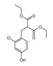diethyl 2-[(2-chloro-4-hydroxyphenyl)methyl]propanedioate结构式