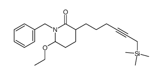 1-benzyl-6-ethoxy-3-<6-(trimethylsilyl)-4-hexynyl>-2-piperidinone结构式