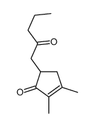 2,3-dimethyl-5-(2-oxopentyl)cyclopent-2-en-1-one结构式