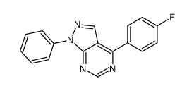 4-(4-fluorophenyl)-1-phenylpyrazolo[3,4-d]pyrimidine结构式