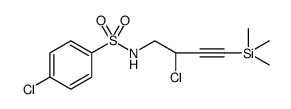 Benzenesulfonamide, 4-chloro-N-[2-chloro-4-(trimethylsilyl)-3-butyn-1-yl]结构式