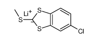 lithium,5-chloro-2-methylsulfanyl-1,3-benzodithiol-2-ide Structure