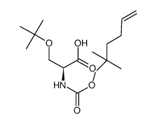 O-(tert-butyl)-N-{[(2,2-dimethylhex-5-en-1-yl)oxy]carbonyl}-L-serine结构式