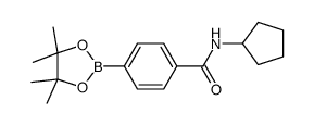 4-(N-环戊基氨基甲酰基)苯硼酸频哪醇酯结构式