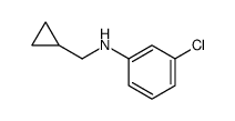 3-氯-N-(环丙基甲基)苯胺结构式