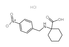 1-(4-nitro-benzylamino)-cyclohexanecarboxylic acid hydrochloride Structure