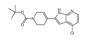2-Methyl-2-propanyl 4-(4-chloro-1H-pyrrolo[2,3-b]pyridin-2-yl)-3, 6-dihydro-1(2H)-pyridinecarboxylate Structure