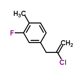 4-(2-Chloro-2-propen-1-yl)-2-fluoro-1-methylbenzene Structure