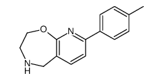 8-(对甲苯)-2,3,4,5-四氢吡啶并[3,2-f][1,4]噁氮杂卓结构式