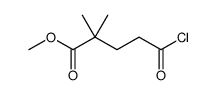 Pentanoic acid, 5-chloro-2,2-dimethyl-5-oxo-, methyl ester结构式