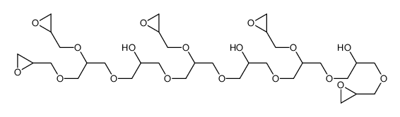 1,27-bis(oxiranyl)-8,16,24-tris(oxiranylmethoxy)-2,6,10,14,18,22,26-heptaoxaheptacosane-4,12,20-triol结构式
