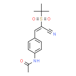 N-(4-(2-((TERT-BUTYL)SULFONYL)-2-NITRILOVINYL)PHENYL)ETHANAMIDE Structure
