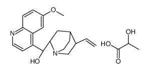 (S)-[(2R,5R)-5-ethenyl-1-azabicyclo[2.2.2]octan-2-yl]-(6-methoxyquinolin-4-yl)methanol,2-hydroxypropanoic acid结构式