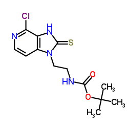 tert-butyl N-[2-(4-chloro-2-sulfanylidene-3H-imidazo[4,5-c]pyridin-1-yl)ethyl]carbamate结构式