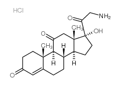 21-氨基-17-羟基孕甾-4-烯-3,11,20-三酮盐酸盐结构式