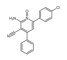 2-amino-6-(4-chlorophenyl)-3-cyano-4-phenylpyridine 1-oxide结构式