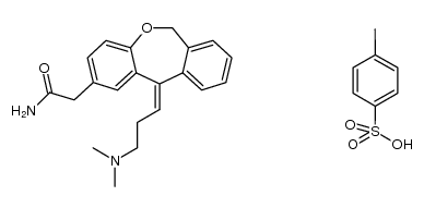11-[(Z)-3-(dimethylamino)-propylidene]-6,11-dihydrodibenzo[b,e]oxepin-2-acetamide p-toluensulfonate结构式