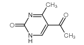 4-甲基-5-乙酰基嘧啶2-酮结构式