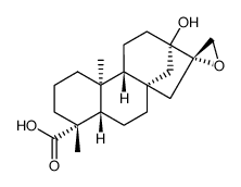 16α,17-epoxy-13-hydroxy-ent-kauran-19-oic acid Structure