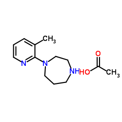 1-(3-Methyl-2-pyridinyl)-1,4-diazepane acetate (1:1) Structure