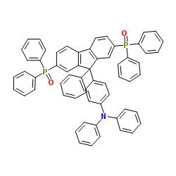 2,7-双(二苯基磷酰基)-9-(4-二苯氨基)苯基-9'-苯基芴结构式