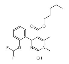 pentyl 6-[2-(difluoromethoxy)phenyl]-3,4-dimethyl-2-oxo-1,6-dihydropyrimidine-5-carboxylate结构式