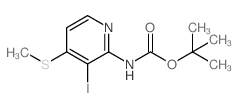 4-甲硫基-3-碘吡啶-2-氨基甲酸叔丁酯结构式