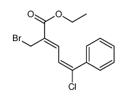 (2Z, 4Z)-2-(溴甲基)-5-氯-5-苯基-2,4-戊二酸乙酯结构式