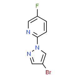 2-(4-溴-1H-吡唑-1-基)-5-氟吡啶结构式