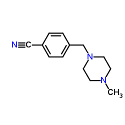 4-[(4-甲基哌嗪-1-基)甲基]苄腈结构式
