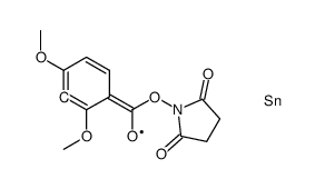 N-succinimidyl-2,4-dimethoxy-3-(trimethylstannyl)benzoate Structure