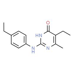 5-Ethyl-2-[(4-ethylphenyl)amino]-6-methylpyrimidin-4(3H)-one结构式
