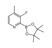 3-Fluoro-4-methylpyridine-2-boronic acid pinacol ester structure