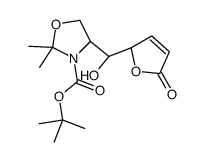 tert-butyl (4S)-4-[(R)-hydroxy-[(2R)-5-oxo-2H-furan-2-yl]methyl]-2,2-dimethyl-1,3-oxazolidine-3-carboxylate结构式
