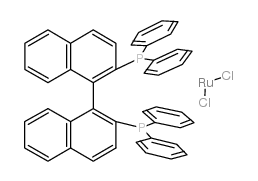 Dichloro[(R)-(+)-2,2'-bis(diphenylphosphino)-1,1'-binaphthyl]ruthenium (II) Structure