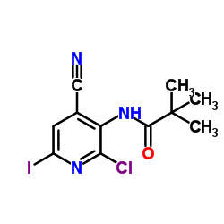 N-(2-Chloro-4-cyano-6-iodo-3-pyridinyl)-2,2-dimethylpropanamide Structure