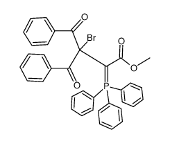 methyl 3-benzoyl-3-bromo-4-oxo-4-phenyl-2-(triphenyl-5-phosphanylidene)butanoate结构式