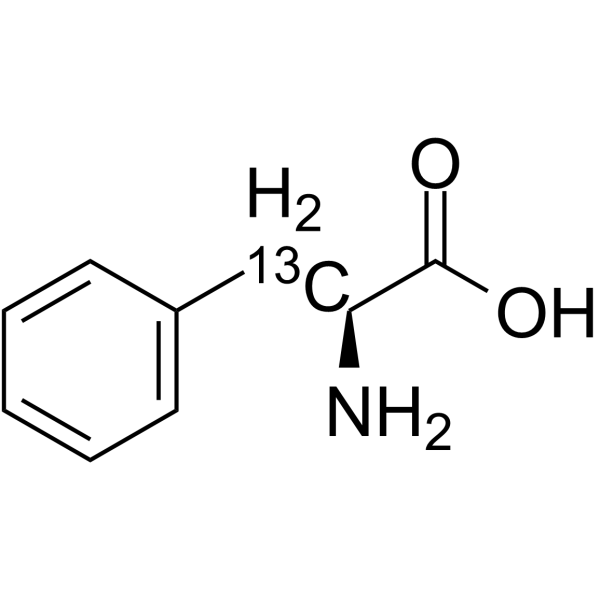 L-苯丙氨酸-3-13C结构式