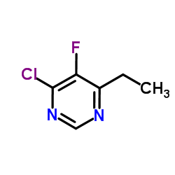 4-氯-6-乙基-5-氟嘧啶结构式