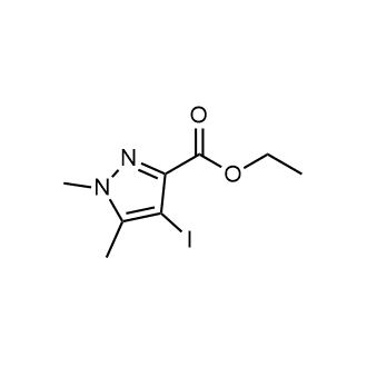 4-碘-1,5-二甲基-1H-吡唑-3-甲酸乙酯结构式