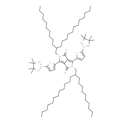 2,5-双(2-癸基十四烷基)-3,6-双[5-(4,4,5,5-四甲基-1,3,2-二氧杂环戊硼烷-2-基)噻吩-2-基]吡咯[3,4-c]吡咯-1,4(2H,5H)-二酮图片