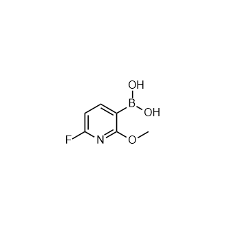 (6-氟-2-甲氧基吡啶-3-基)硼酸结构式